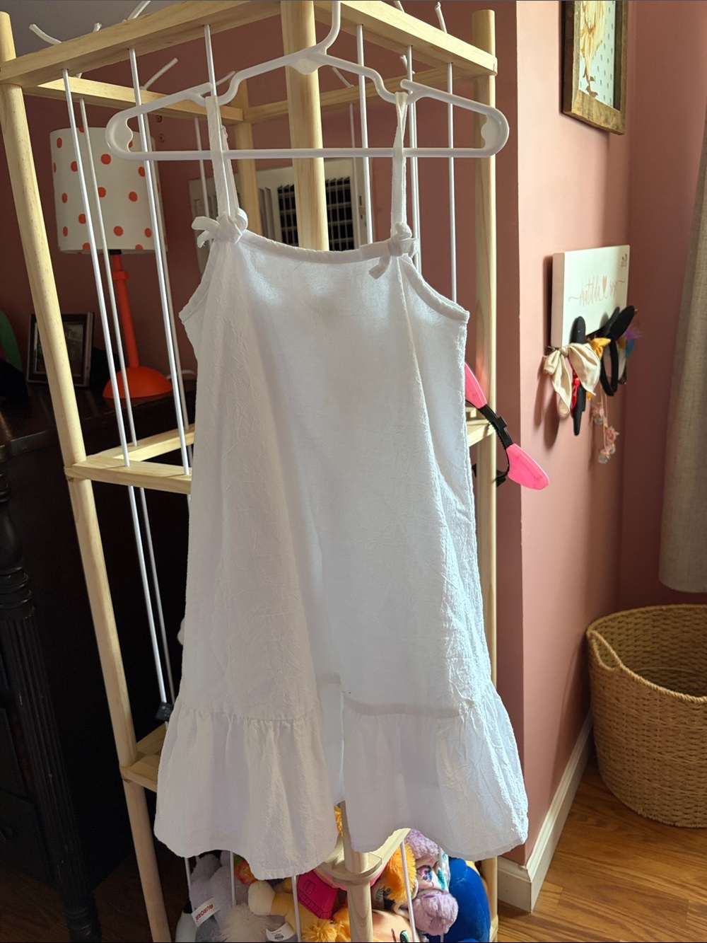 Cotton On White Sleeveless Ruffle-Hem Girls Dress